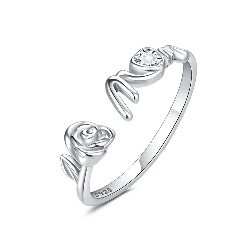 Barbie Design rose open ring, elegant and high-end, original ins style love exquisite gift box, S925 silver ring, women s style ZJYJZ-YS-165