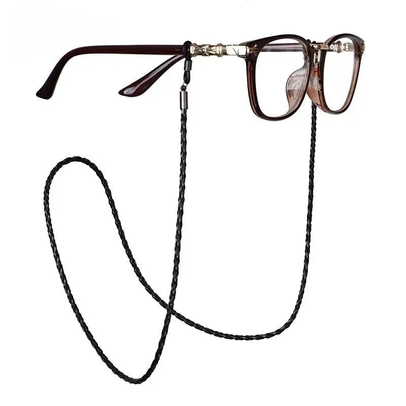 Multi-color Sunglasses Hanging Chain Twist Glasses Rope Leather Rope Chain Outdoor Sports Anti-slip Sunglasses Chain Accessories