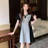 2026 Summer Lapel Slimming Midi Dress - Age-Reducing, Waist-Cinching, Flattering Casual Short Dress