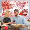110cmx180cm Red Love Heart Dating Background Happy Valentine's Day Banner  Home Party Decor