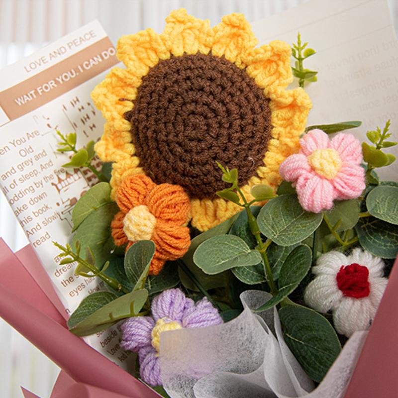 Finished Gradual Rose Bundle Hand Woven Rose Fflower Bouquet