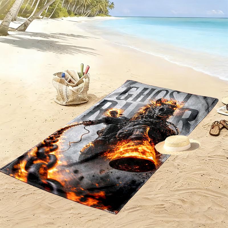 Horseman of Hell Print Beach Towel, Large Soft Quick Dry Towel for Beach Camping Swimming