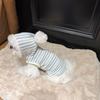 Cute Hooded Sweatshirt Small Dogs Yorkie Schnauzer Bichon Frise Cat Striped Pet Apparel Cotton