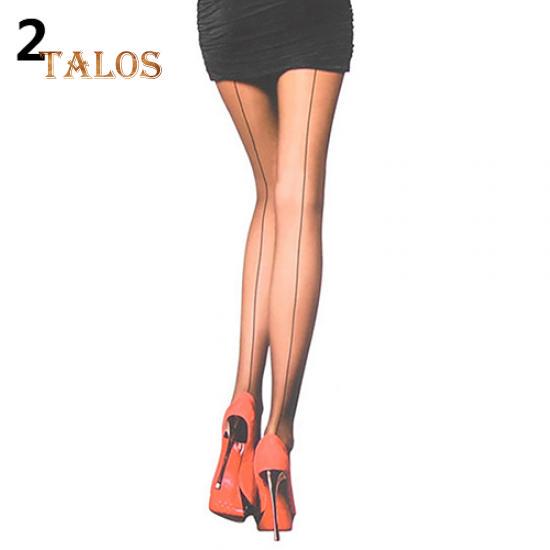 Sexy Women's Ultra Sheer Transparent Line Back Seam Tights Stockings Pantyhose For Female