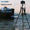 Fotopro 152CM Carbon Fiber Tripod 360 Degree Ball Head Lightweight Camera Tripod with Quick Release Plate Travel Tripod Folding Height Only 36CM Max