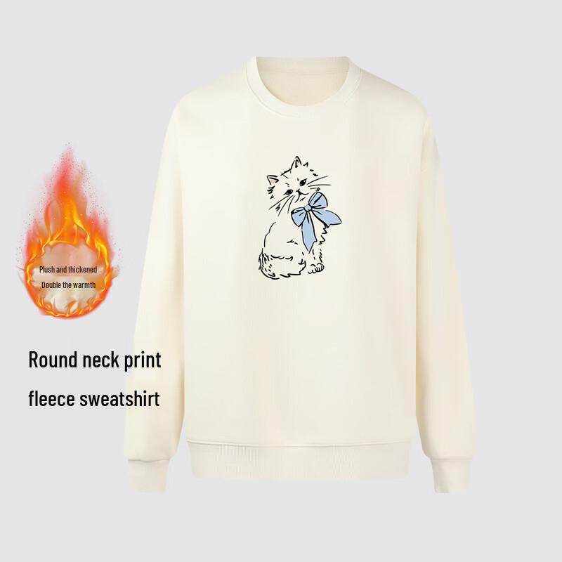 FivePlus Women s Fleece-Lined Warm Round Neck Sweatshirt XL