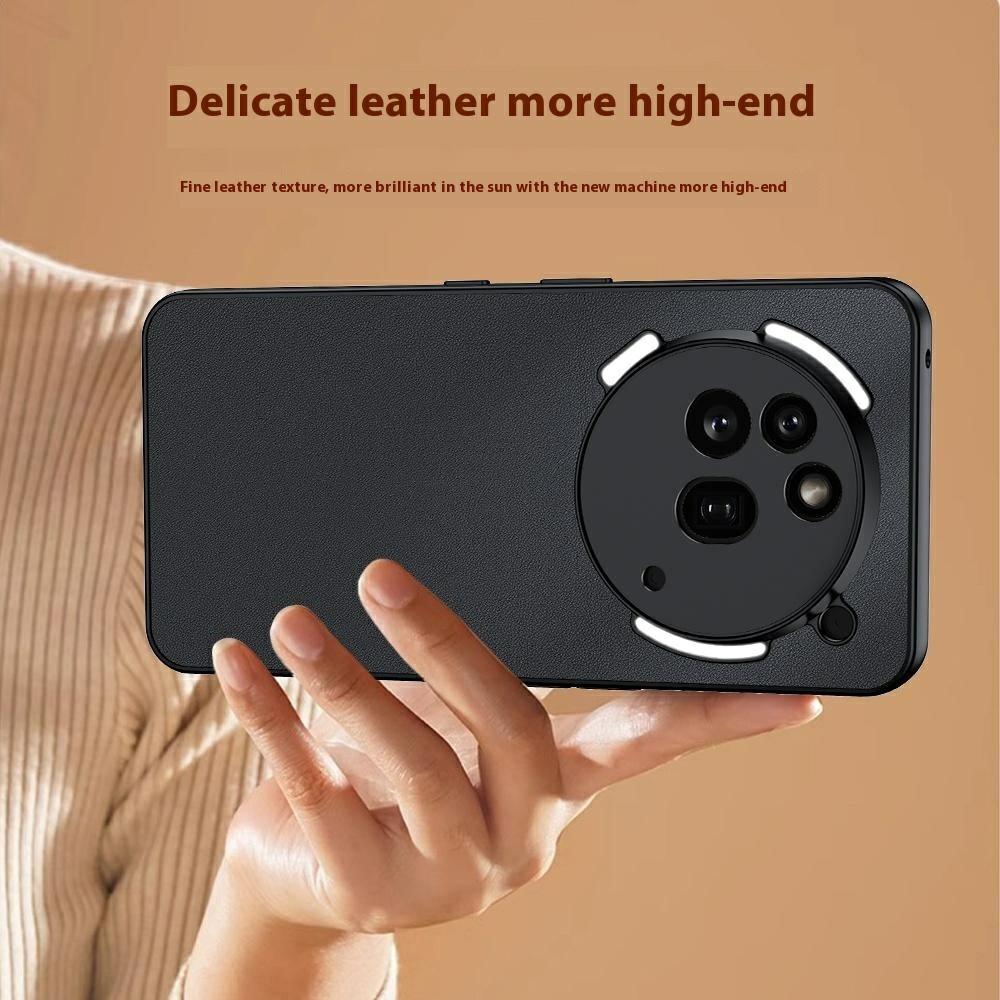 

For Nothing Phone (3a) Pro Case PU Leather Coated PC+TPU Anti-Drop Phone Cover Green
