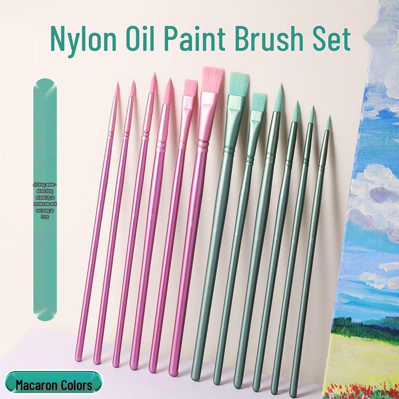 

Нейлоновая кисть для акварели и акрила для DIY-рисования - Профессиональная, Высококачественная и Супер Милая. Qingcong Nylon 4pcs Strong Professional