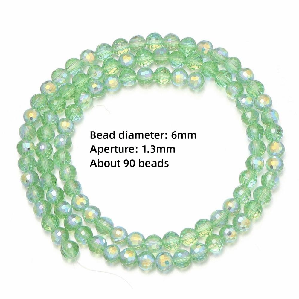 6/8/10mm Sizes Faceted Glass Beads Pink Blue Crystal Earth Beads  for Jewelry Making