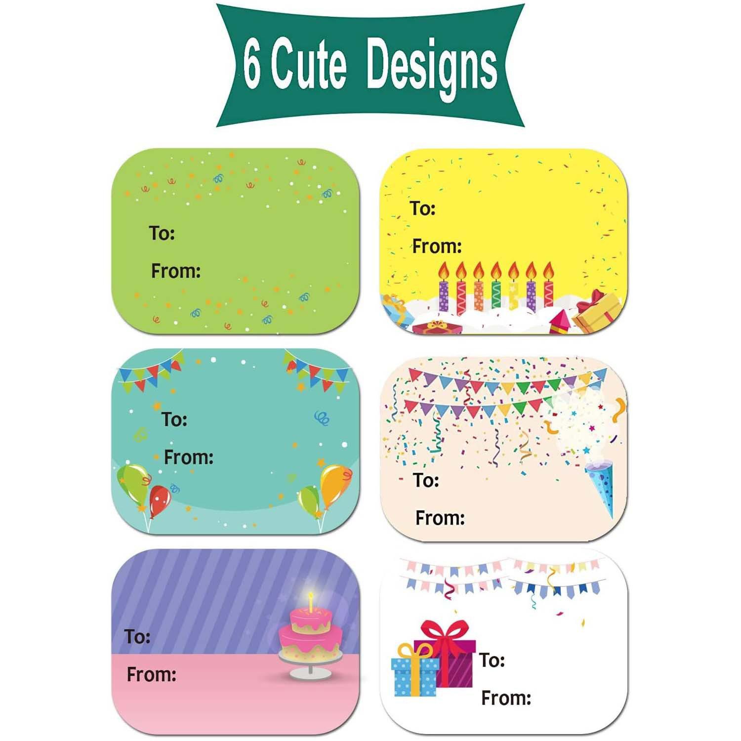 50-200Pcs High-Quality Happy High-Quality Birthday High-Quality Gift High-Quality Tags High-Quality Name High-Quality Tags High-Quality Stickers