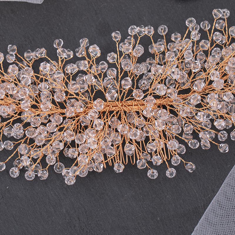 Handmade Crystal Bridal Hair Comb Wedding Headpiece Accessory