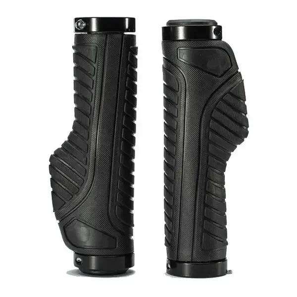 ROCKBROS Bicycle Grips MTB Road Bike Double Lock Rubber Handlebar Grips Anti-skid Shock-absorbing Soft Bike Grips Handlebar bmx BT1802BK