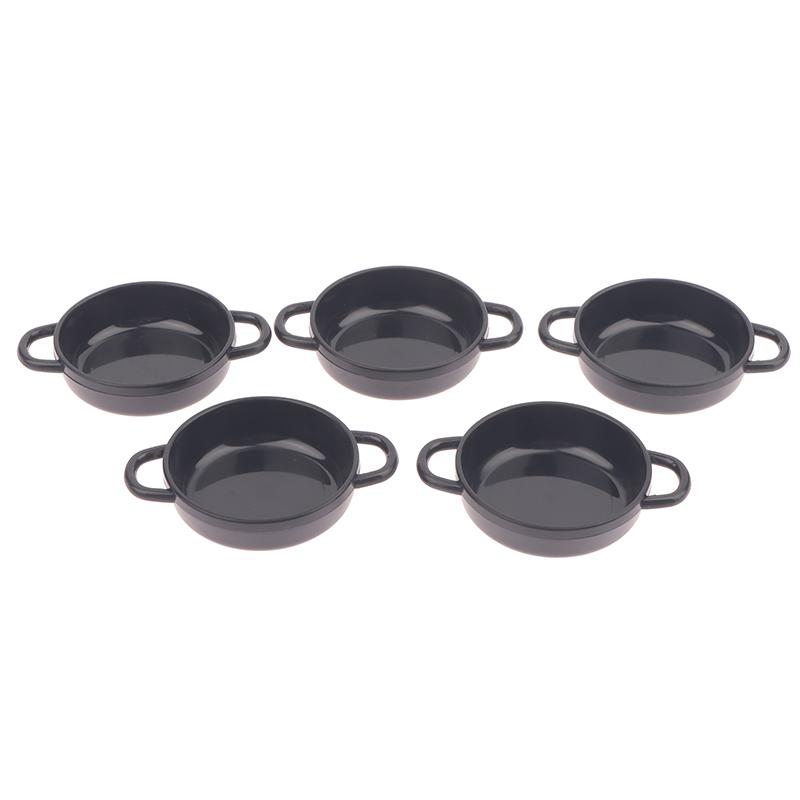 5Pcs 1/12 Dollhouse Simulation Soup Pot Model Dollhouse Miniature Kitchen Cookware Decoration Dolls House Accessories