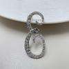 Fashion Alphabet Letter Brooch Pin Full Crystal Rhinestone Encrusted Minimalist Clothing Accessory For Women