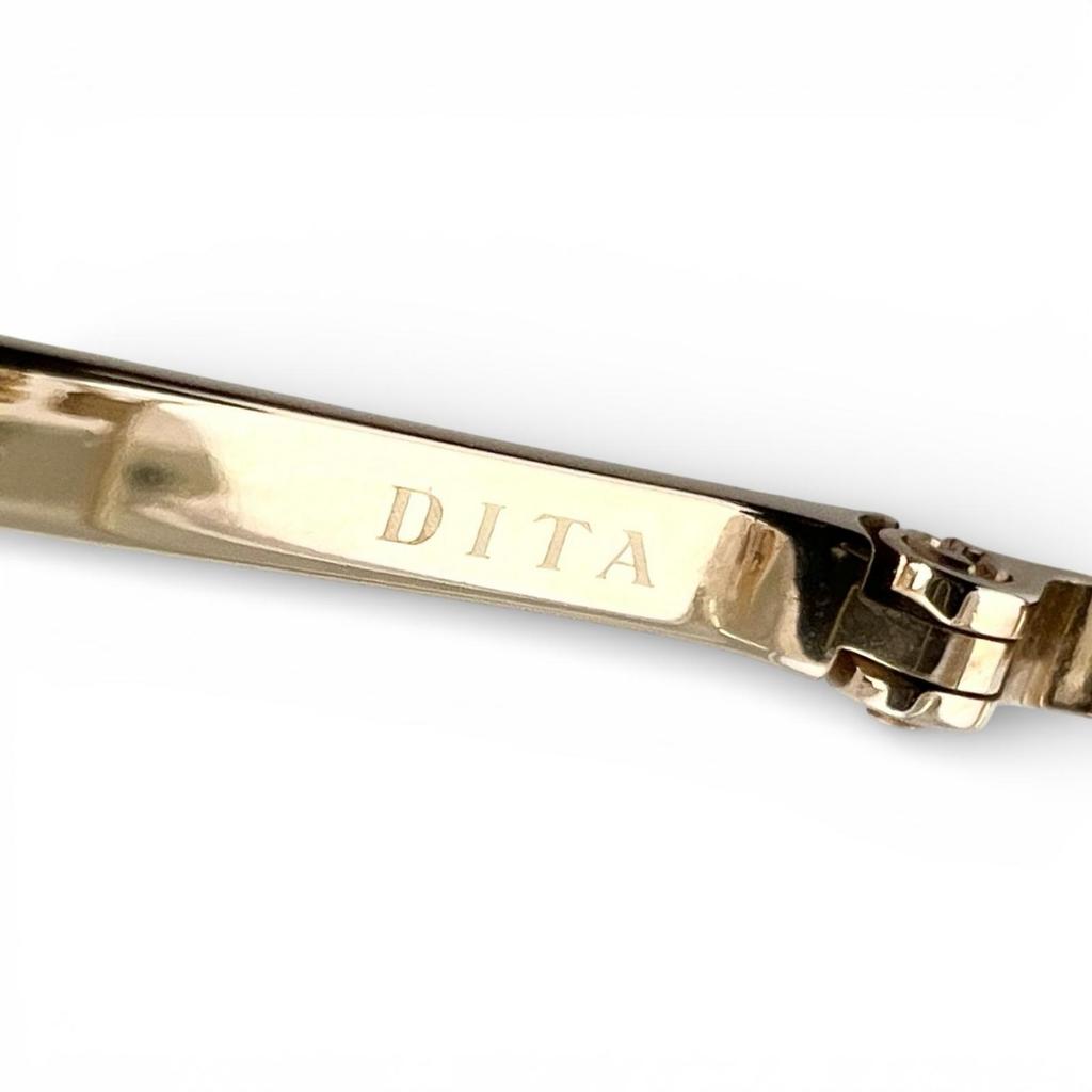 Excellent DITA Glasses BELIEVER(-) HYDE's Round Model gold mens DTX506 Used