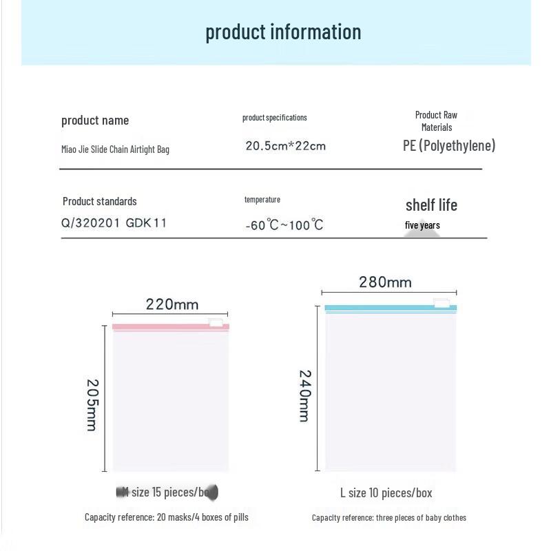 MIAOJIE Large Slider Zipper Food Storage Bags, 10-Pack