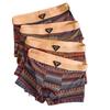 Men's Ethnic Style Cotton Boxer Briefs - Comfortable & Breathable Retro Print Shorts