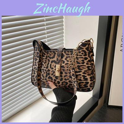 Stylish Brown Leopard Print Shoulder Bag For Women With Unique Design And Chic Appeal