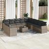 VidaXL Garden Lounge Set with Cushions 12 Pcs, Patio Sofas, Patio Furniture Set, Outdoor Furniture, Grey 3251537