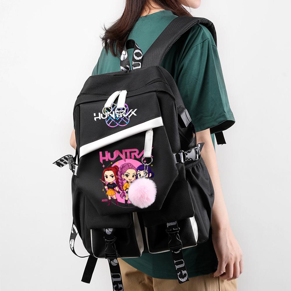 Cartoon K-pop Demon Hunters Printed Large Capacity Backpack for Teenger Student Girl Boy Back To School Bookbag Women Waterproof Travel Bag Kid Gift