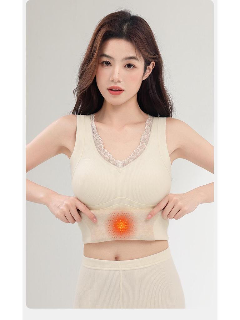 Women's Double-Sided Brushed Seamless Vest: Mulberry Silk & Merino Wool, Autumn/Winter Style with Plus Velvet Base Layer