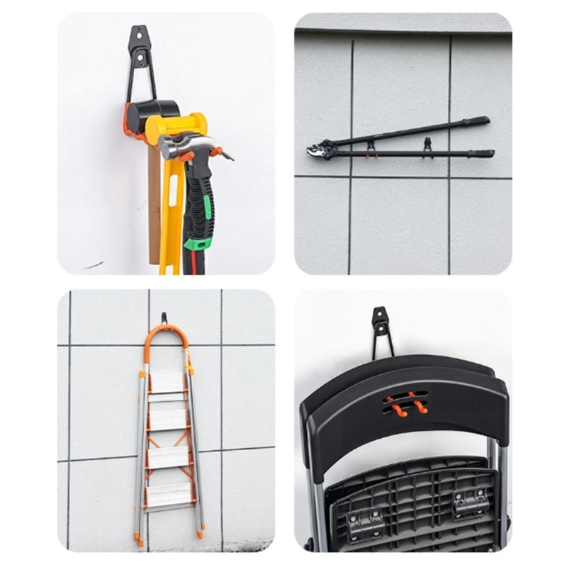 Wytrzymały metalowy haczyk ścienny do długotrwałego użytku, trzyma przedmioty, narzędzia, do przechowywania w łazience, łatwy montaż, solidne żelazo, buduje