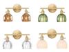 Wireless USB Charging Remote Chandelier with Retro Glass Flowers for Bedroom or Dining Room - Nordic Style