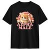 Unisexs TShirt Alpha Male Funny Cat Kitten Rainbow Floral TShirts Hipster Beach Tee Shirt Vintage Cotton Clothing