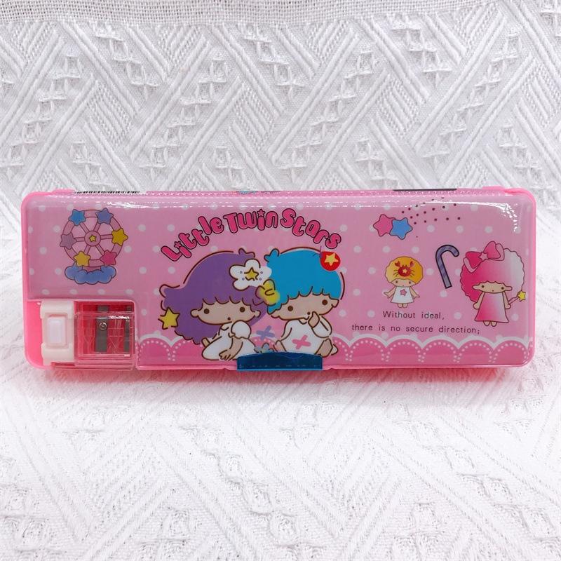 Trousse à crayons double face mignonne Kurumi avec motif de chien blanc de dessin animé
