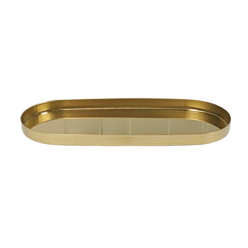 Nordic Light Luxury Jewelry & Cosmetics Storage Tray with Mirror for Desktop Decor and Aromatherapy
