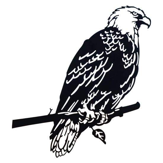 Yousheng Vlajka Orla Stromová Kůl Kovová Silueta Zvířete Dekorace Zahradní Dekorace Zvířecí Znamení s Kůlem pro Zahradní Strom Plotový Sloupek Venkovní Dekorace