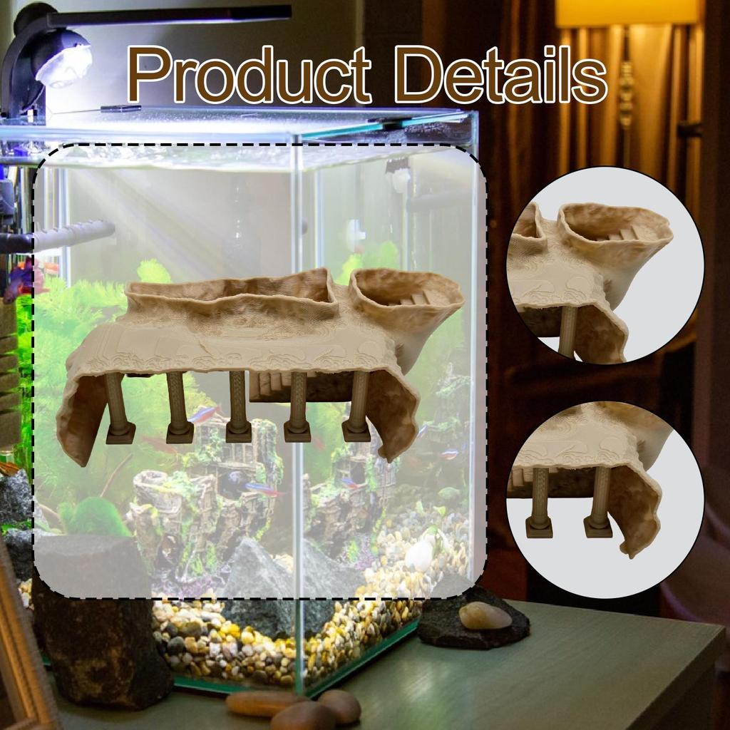 Aquarium Roman Column Cave ,Fish Tank Accessories,Aquarium Decoration,Fish Hideout Decor for