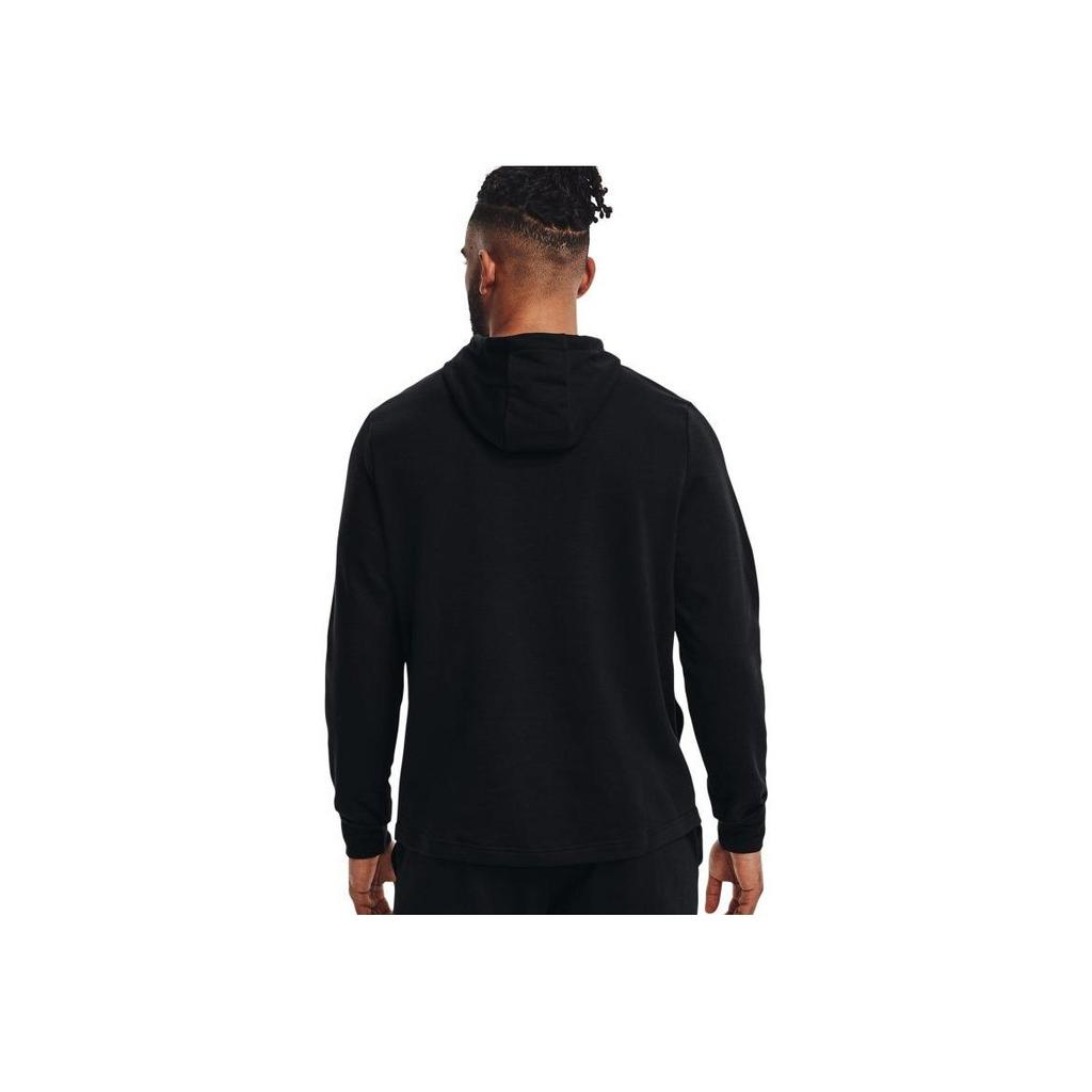 Under Armour Rival Fleece Hoodie With Large Front Logo Men Tops Black 1369470-001