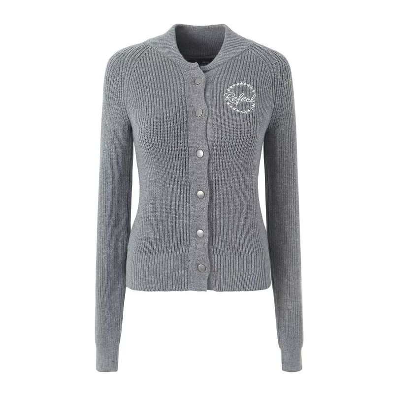 Za Export New Arrival Women's Clothing ZR Fashion Style Fashion All-Match Letter Long Sleeves Short Sweater Single-Breasted Cardigan