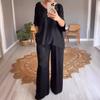 Elegantes Seiden-V-Ausschnitt Freizeit-Sommer-Set für Damen - 2024 Europäische & Amerikanische Mode