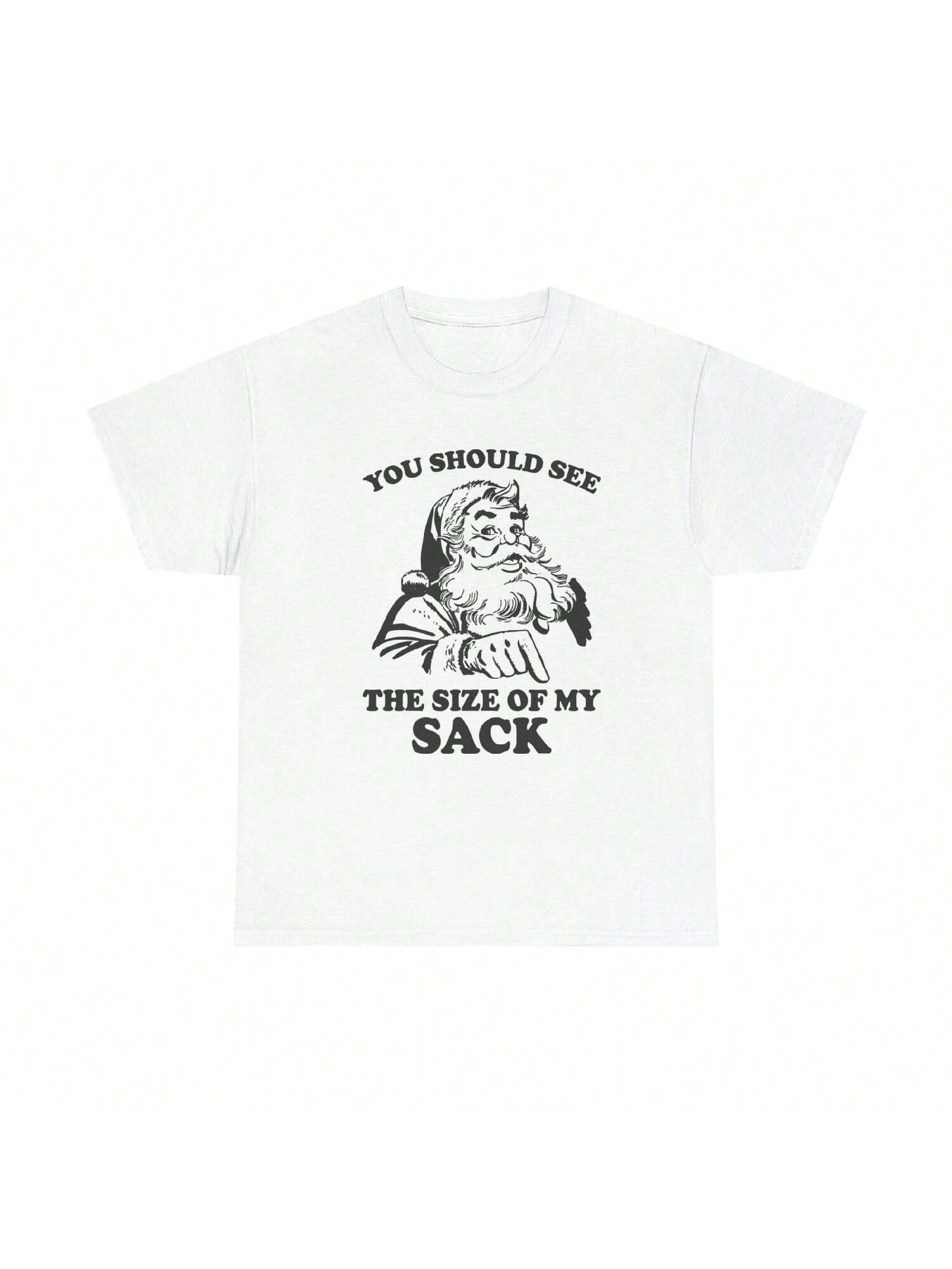 Santa s Sack Graphic T Shirt Funny Christmas Jokes Unisex Heavy Cotton Tee S разноцветный