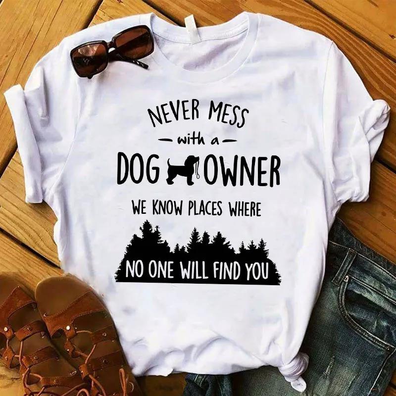 Women T Graphic Flower Never Walk Alone Dog Paw Fashion Printed Top Tshirt Female Tee Shirt Ladies Clothes Tshirt