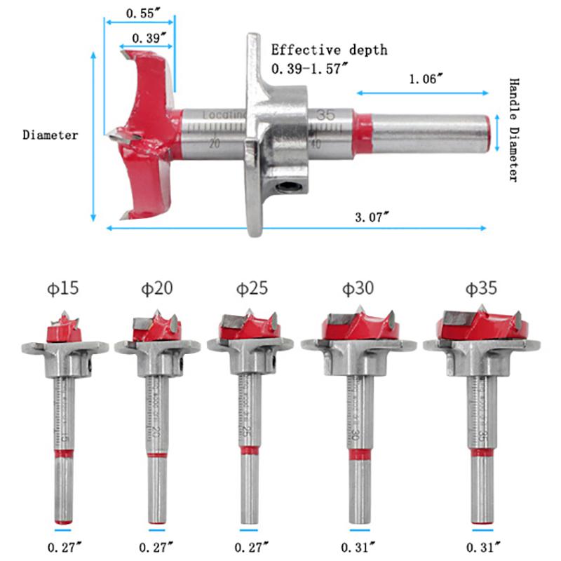 15-35MM Woodworking Hole Opener Hinge Hole Saw Drill Bit 2pc Hex Wrench Cutte` 15-35MM Woodworking Hole Opener Hinge Hole Saw Drill Bit 2pc Hex Wrench Cutte`
