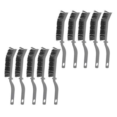 10pcs Crevice Cleaning Brush Multifunctional Hard Bristle Long Handle Groove Cleaning Tool for Dead Corners Kitchen