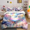 Angel Wings Heart Decor Set Soft Comfortable Duvet Cover Bedding Set Included 1*Duvet Cover & 2*Pillowcases, Gift