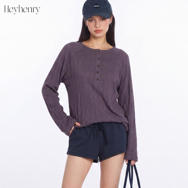 HeyHenry Womens Vintage Crew Neck Long Sleeve T-Shirt Fall Casual Top