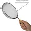 304 Stainless Steel Cooking Skimmers Wooden Handle Rinsing Vegetables Matcha Sifter Easy To Clean Cooking Preparation