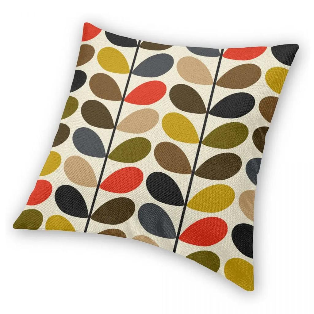 Orla Kiely Retro Flowers Módní povlak na polštář Měkká látka Potah na polštář Dekorace Házecí povlak na polštář Domov Čtvercový 4040cm