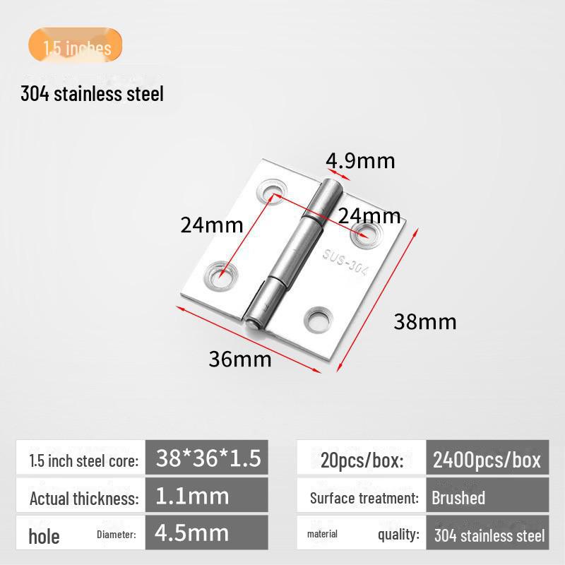 Scharniersatz für Schranktüren und Fenster aus Edelstahl 304