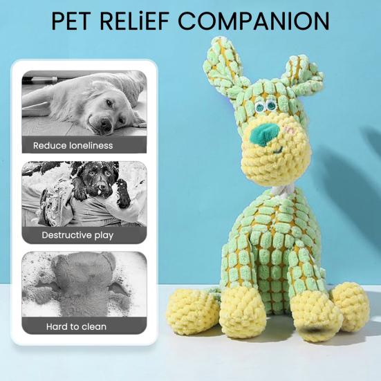 1/2Pcs Pet Sound Toy Dog Donkey Giraffe Shape Puppy Relief Toy Interactive Fun Teething Support Chew Entertainment Toy