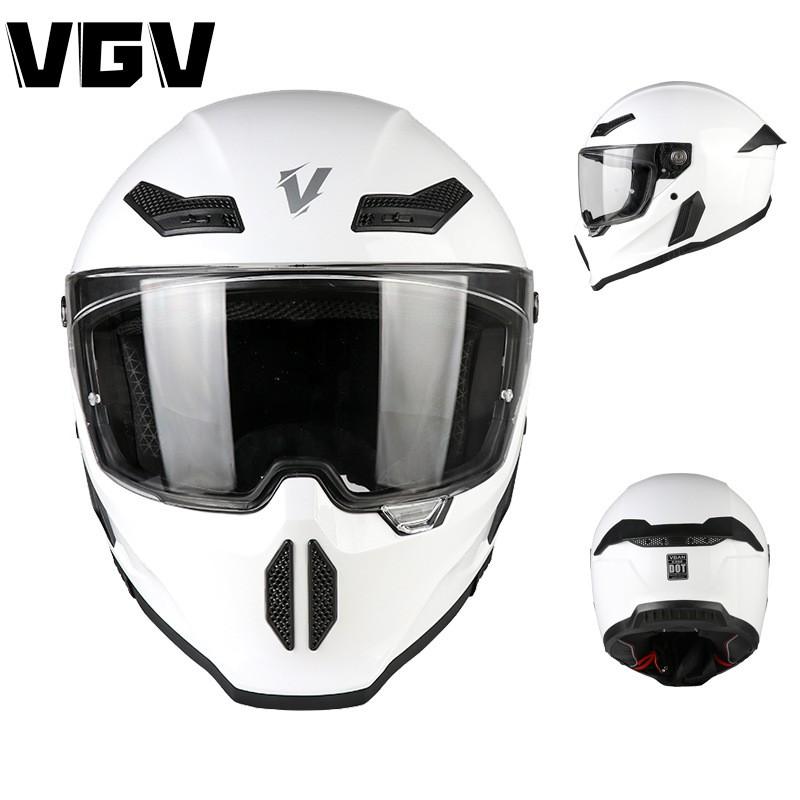 3C Certified Full Face Motorcycle Helmet Men Women Breathable UV Protection Retro Style