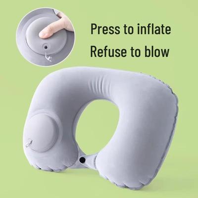 Inflatable U-Shaped Neck Pillow for Travel and Work