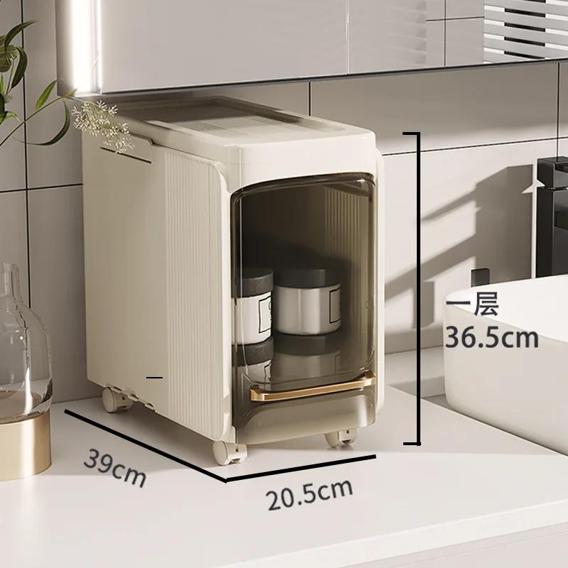 

Складная полка для шкафа в ванной комнате, водонепроницаемая, пылезащитная, для хранения вещей, мобильный контейнер для хранения, органайзер для кухни и дома