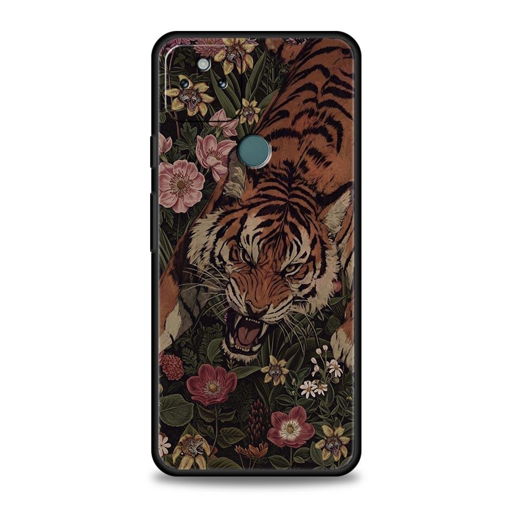 Phone Case Cover for Google Pixel 10 9 8 7 6 7A 6A Pro Shockproof Soft TPU 10 9 Pro XL Shell Capas Fundas Cartoon Tiger Pattern