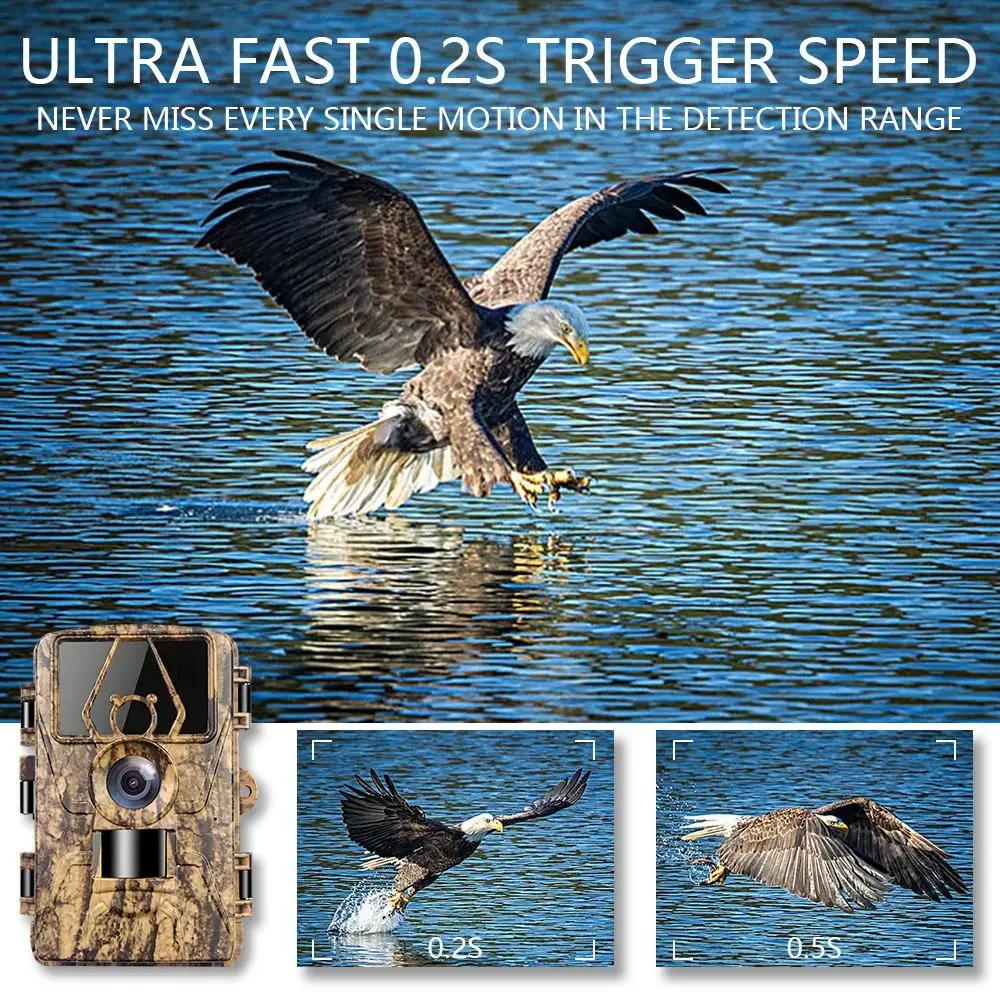 2025 8K WiFi Waterproof Trail Camera PR801W 60MP Supports APP Viewing for Outdoor Animal Hunting Night Vision and Farm Monitoring
